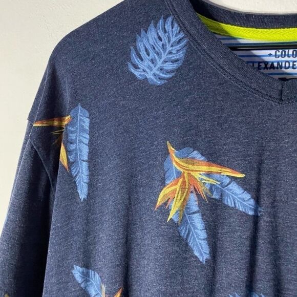 Colours Alexander Julian Vintage Leaf Print Tee - Picture 3 of 7